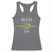 Bless Up Racerback Tank Top Rastafari Lion Of Judah Reggae Music - Wonder Print Shop