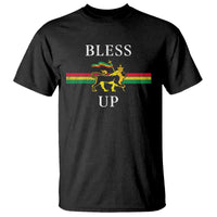Bless Up T Shirt Rastafari Lion Of Judah Reggae Music - Wonder Print Shop