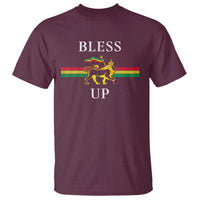 Bless Up T Shirt Rastafari Lion Of Judah Reggae Music - Wonder Print Shop