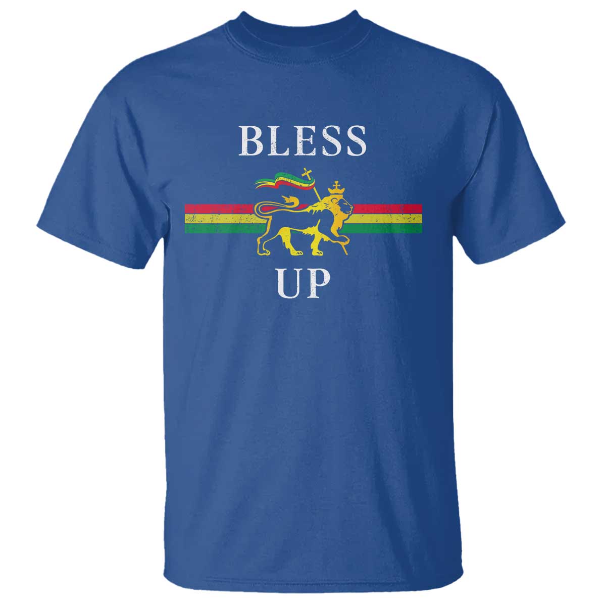 Bless Up T Shirt Rastafari Lion Of Judah Reggae Music - Wonder Print Shop
