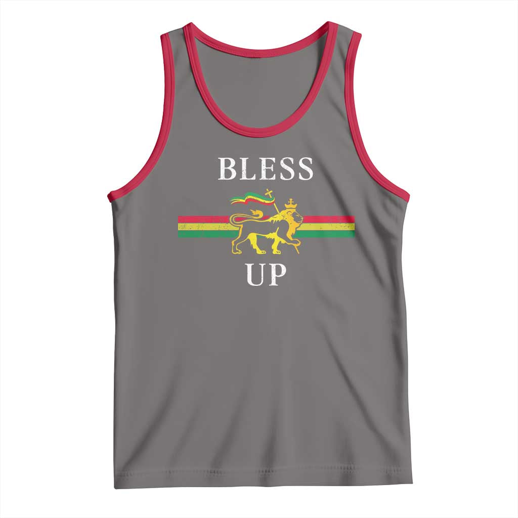 Bless Up Tank Top Rastafari Lion Of Judah Reggae Music - Wonder Print Shop