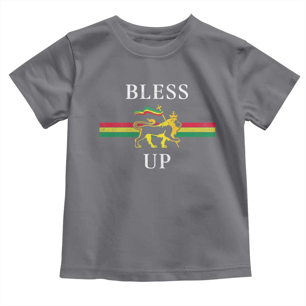 Bless Up Toddler T Shirt Rastafari Lion Of Judah Reggae Music - Wonder Print Shop