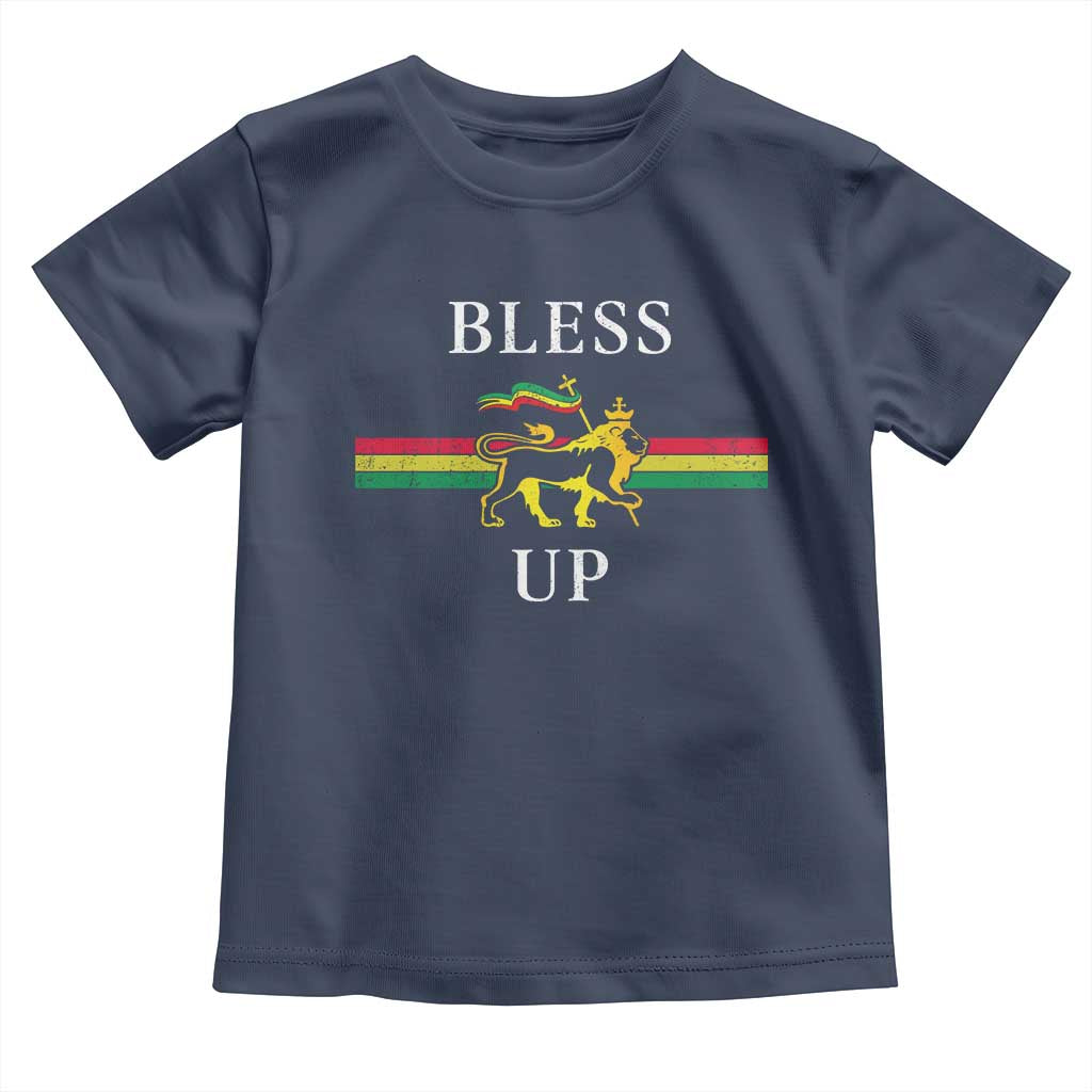 Bless Up Toddler T Shirt Rastafari Lion Of Judah Reggae Music - Wonder Print Shop