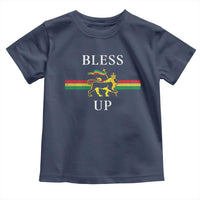 Bless Up Toddler T Shirt Rastafari Lion Of Judah Reggae Music - Wonder Print Shop