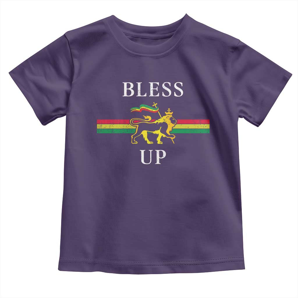 Bless Up Toddler T Shirt Rastafari Lion Of Judah Reggae Music - Wonder Print Shop