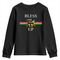 Bless Up Youth Sweatshirt Rastafari Lion Of Judah Reggae Music - Wonder Print Shop