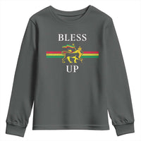 Bless Up Youth Sweatshirt Rastafari Lion Of Judah Reggae Music - Wonder Print Shop