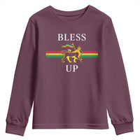 Bless Up Youth Sweatshirt Rastafari Lion Of Judah Reggae Music - Wonder Print Shop