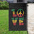 One Love Jamaica Garden Flag Reggae Music Peace Sign Rastafarian - Wonder Print Shop