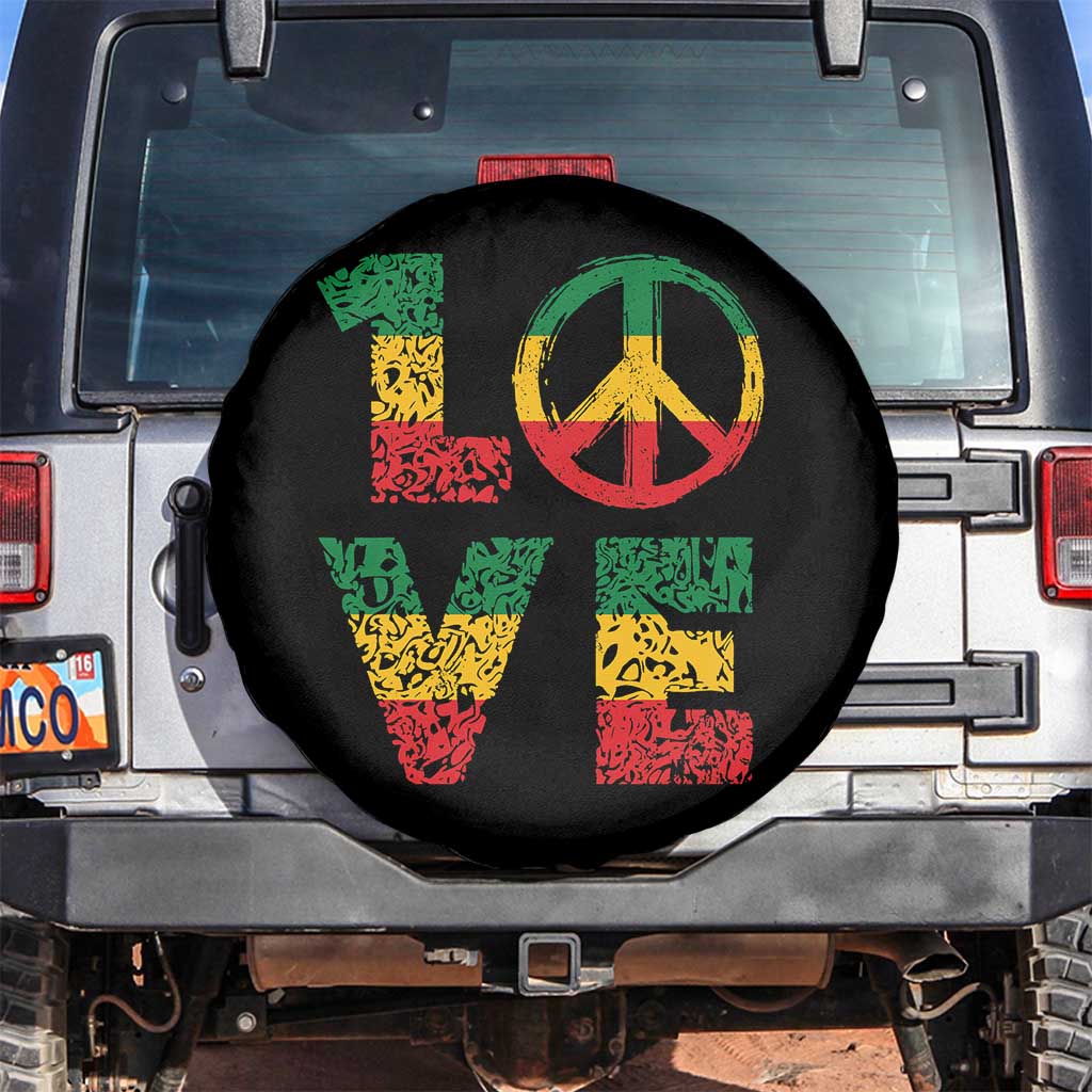 One Love Jamaica Spare Tire Cover Reggae Music Peace Sign Rastafarian - Wonder Print Shop