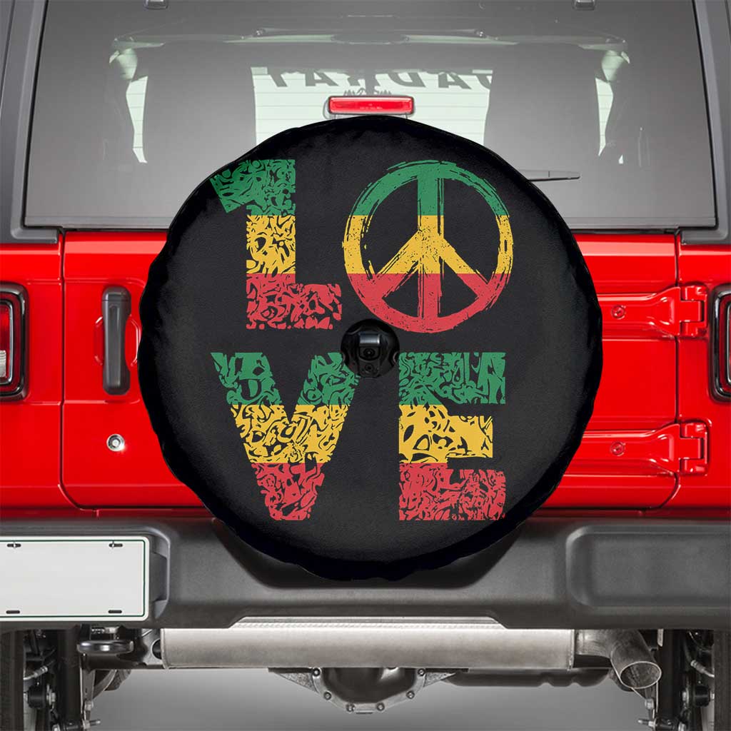 One Love Jamaica Spare Tire Cover Reggae Music Peace Sign Rastafarian - Wonder Print Shop