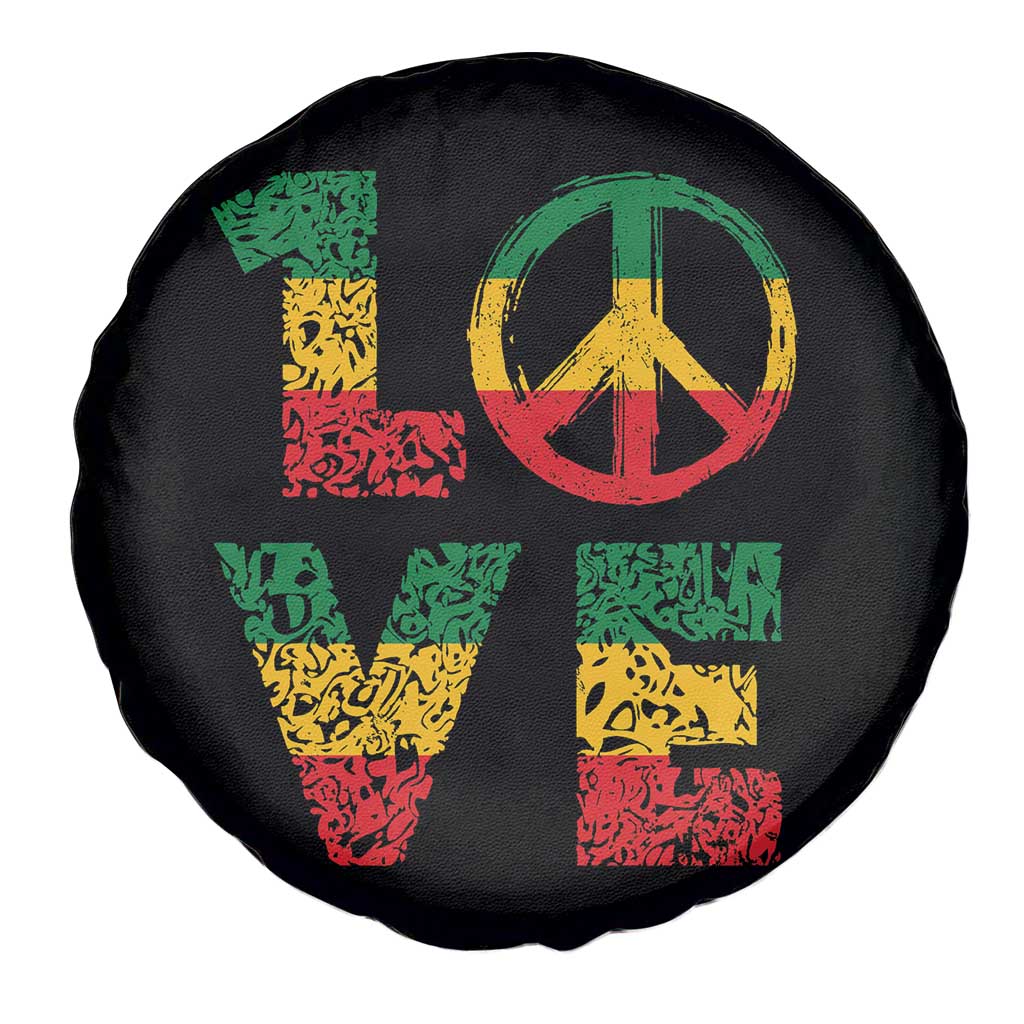 One Love Jamaica Spare Tire Cover Reggae Music Peace Sign Rastafarian - Wonder Print Shop