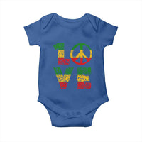 One Love Jamaica Baby Onesie Reggae Music Peace Sign Rastafarian - Wonder Print Shop