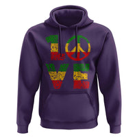 One Love Jamaica Hoodie Reggae Music Peace Sign Rastafarian - Wonder Print Shop