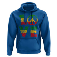 One Love Jamaica Hoodie Reggae Music Peace Sign Rastafarian - Wonder Print Shop