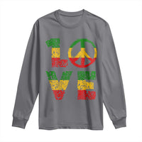 One Love Jamaica Long Sleeve Shirt Reggae Music Peace Sign Rastafarian - Wonder Print Shop