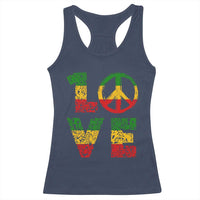 One Love Jamaica Racerback Tank Top Reggae Music Peace Sign Rastafarian - Wonder Print Shop