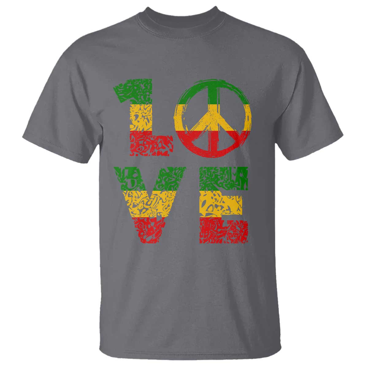 One Love Jamaica T Shirt Reggae Music Peace Sign Rastafarian - Wonder Print Shop