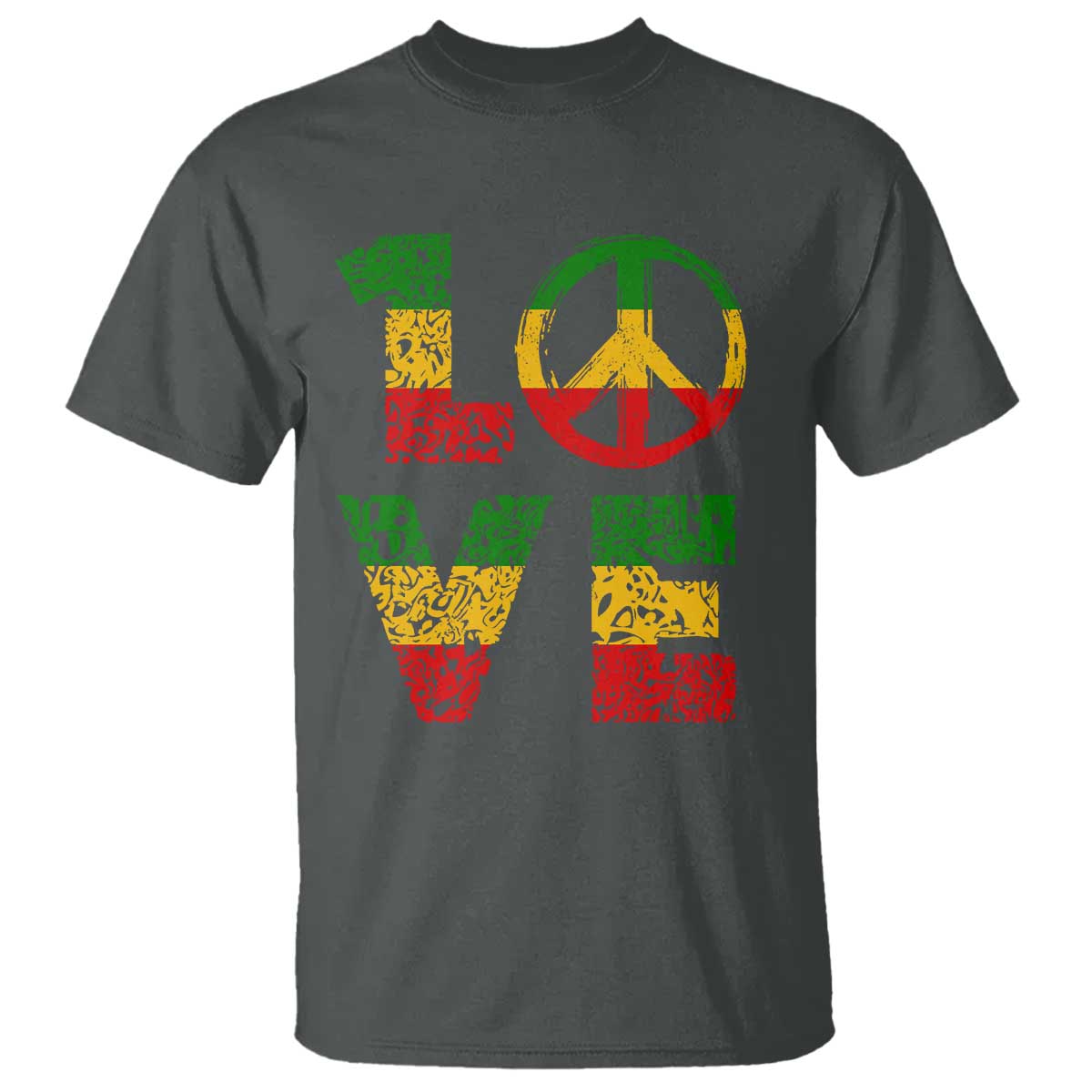 One Love Jamaica T Shirt Reggae Music Peace Sign Rastafarian - Wonder Print Shop