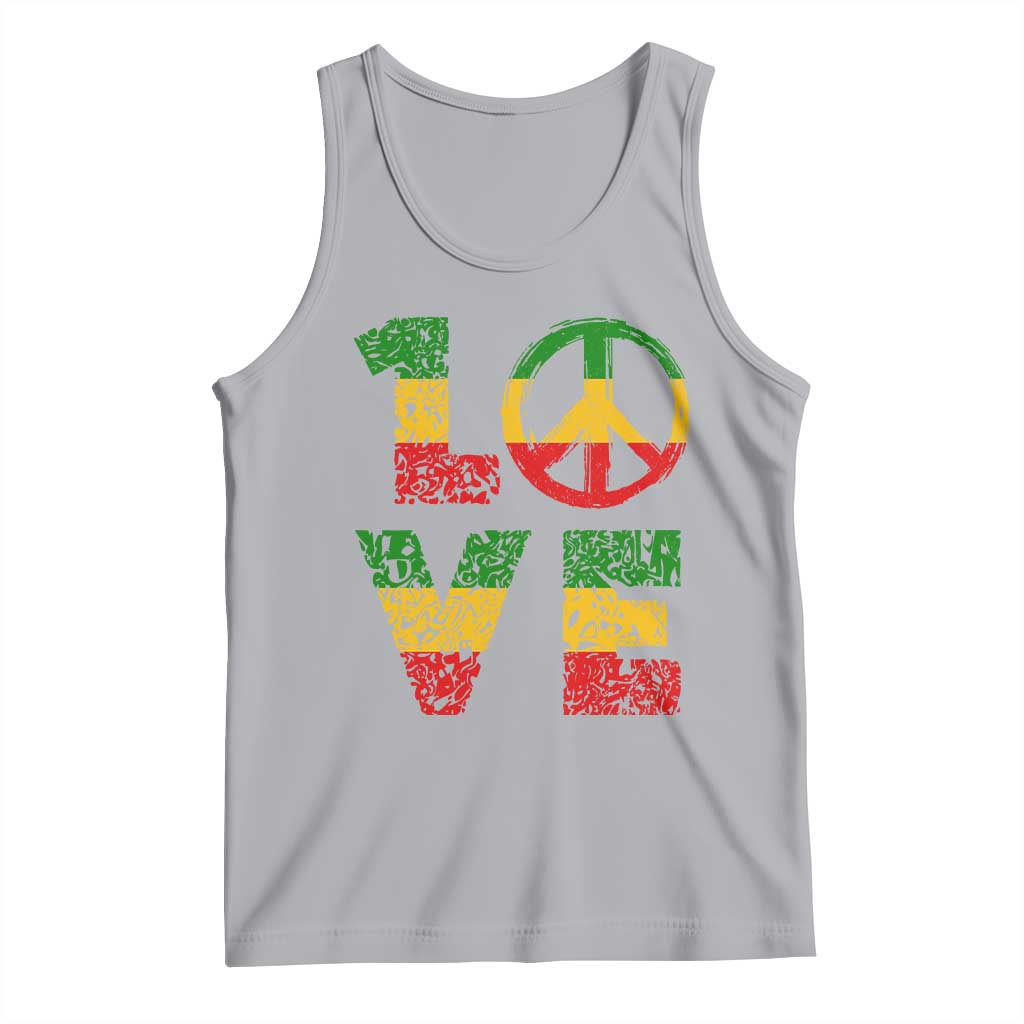 One Love Jamaica Tank Top Reggae Music Peace Sign Rastafarian - Wonder Print Shop
