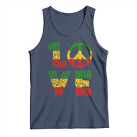One Love Jamaica Tank Top Reggae Music Peace Sign Rastafarian - Wonder Print Shop