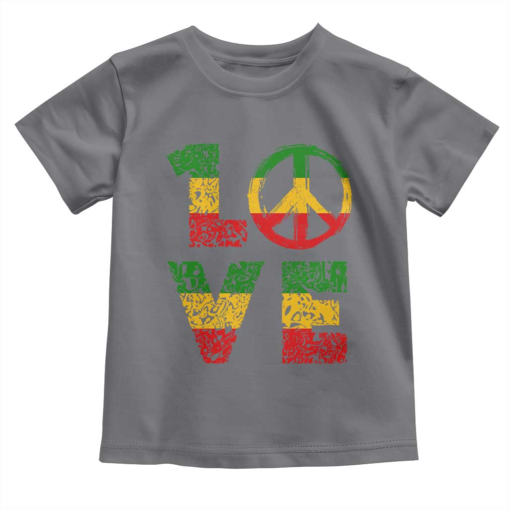 One Love Jamaica Toddler T Shirt Reggae Music Peace Sign Rastafarian - Wonder Print Shop