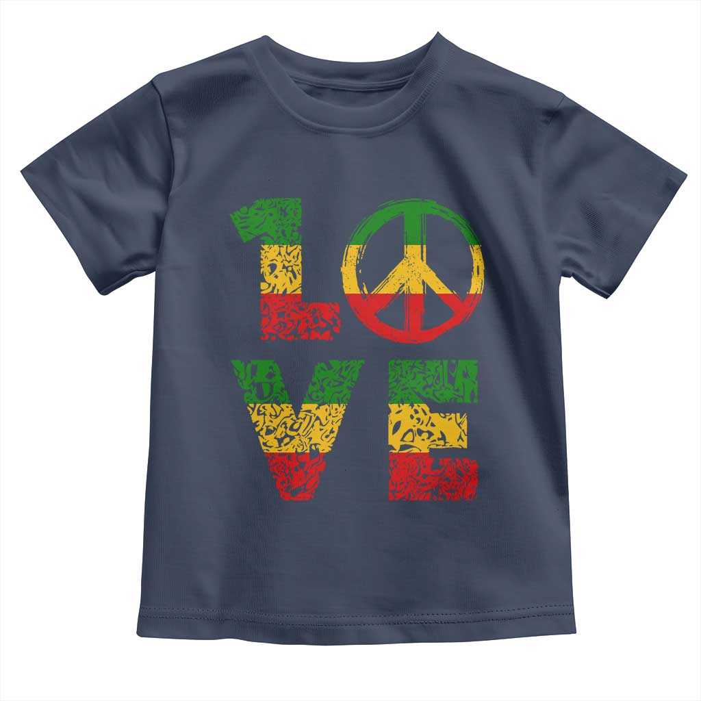 One Love Jamaica Toddler T Shirt Reggae Music Peace Sign Rastafarian - Wonder Print Shop