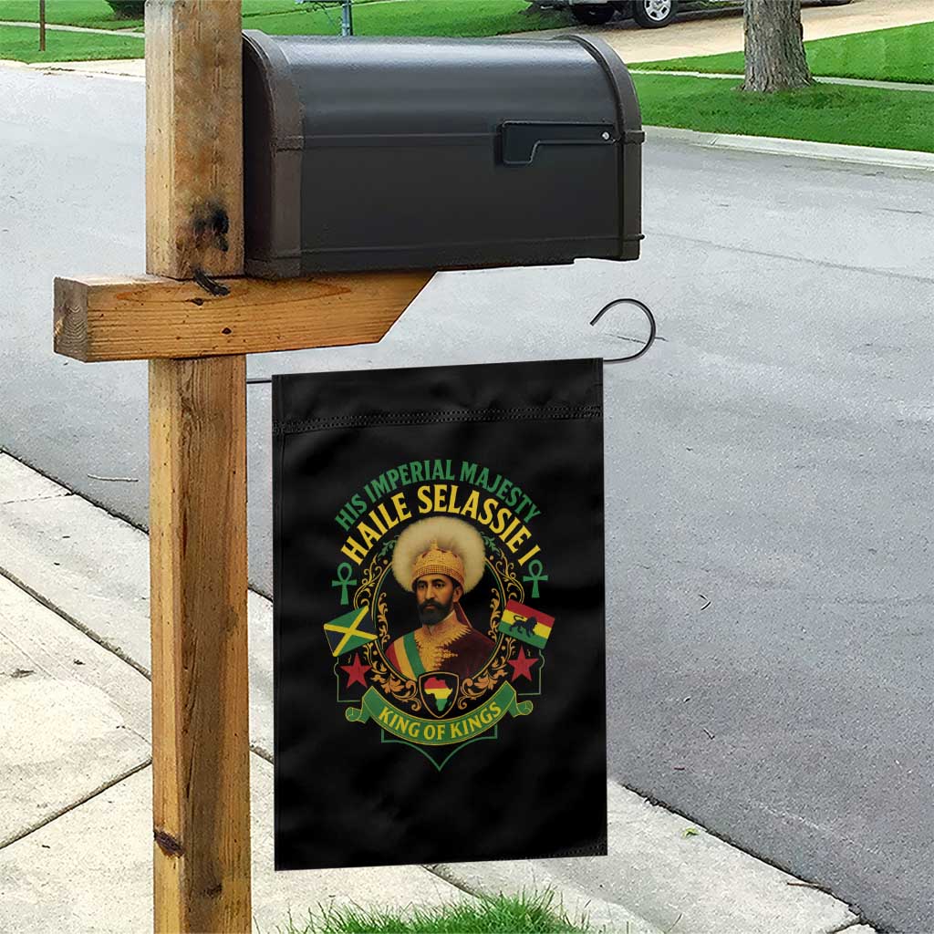 Haile Selassie Garden Flag King Of Kings His Imperial Majesty Rastafari Flag - Wonder Print Shop