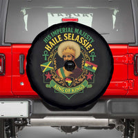 Haile Selassie Spare Tire Cover King Of Kings His Imperial Majesty Rastafari Flag - Wonder Print Shop