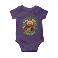 Haile Selassie Baby Onesie King Of Kings His Imperial Majesty Rastafari Flag - Wonder Print Shop