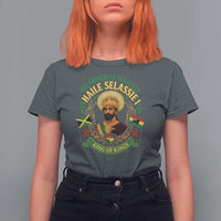 Haile Selassie T Shirt For Women King Of Kings His Imperial Majesty Rastafari Flag - Wonder Print Shop