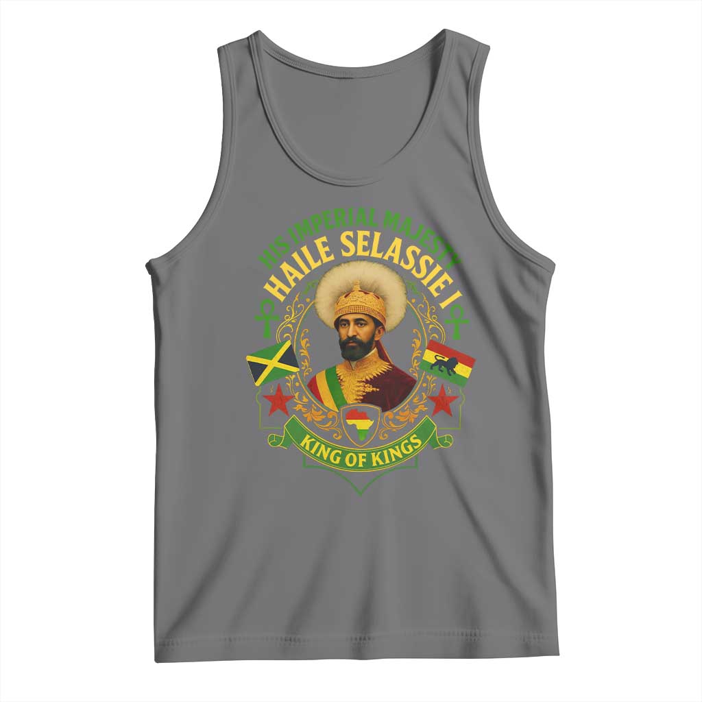 Haile Selassie Tank Top King Of Kings His Imperial Majesty Rastafari Flag - Wonder Print Shop