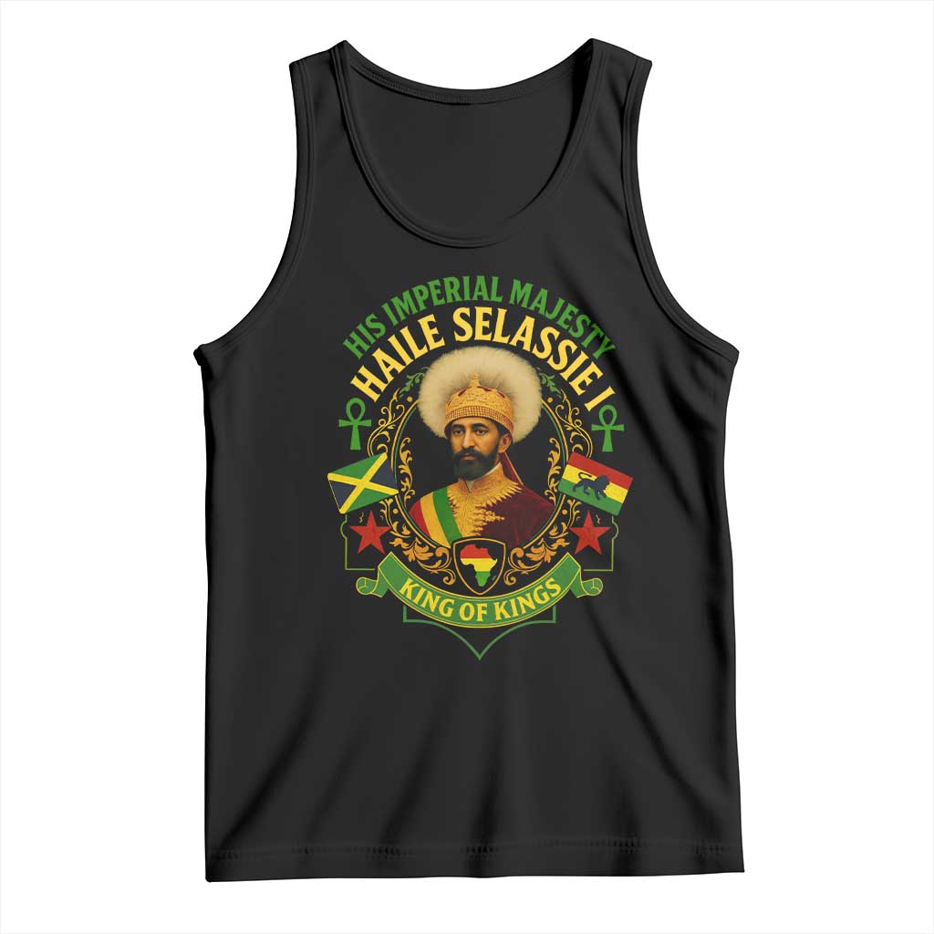 Haile Selassie Tank Top King Of Kings His Imperial Majesty Rastafari Flag - Wonder Print Shop
