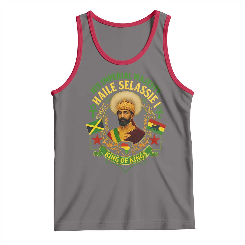 Haile Selassie Tank Top King Of Kings His Imperial Majesty Rastafari Flag - Wonder Print Shop