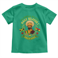 Haile Selassie Toddler T Shirt King Of Kings His Imperial Majesty Rastafari Flag - Wonder Print Shop