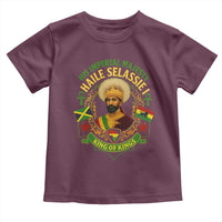 Haile Selassie Toddler T Shirt King Of Kings His Imperial Majesty Rastafari Flag - Wonder Print Shop