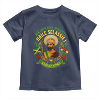 Haile Selassie Toddler T Shirt King Of Kings His Imperial Majesty Rastafari Flag - Wonder Print Shop