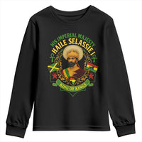 Haile Selassie Youth Sweatshirt King Of Kings His Imperial Majesty Rastafari Flag - Wonder Print Shop
