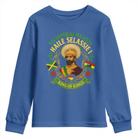 Haile Selassie Youth Sweatshirt King Of Kings His Imperial Majesty Rastafari Flag - Wonder Print Shop