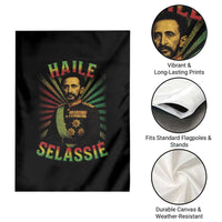 Emperor Haile Selassie Garden Flag Ras Tafari His Imperial Majesty Jamaican - Wonder Print Shop