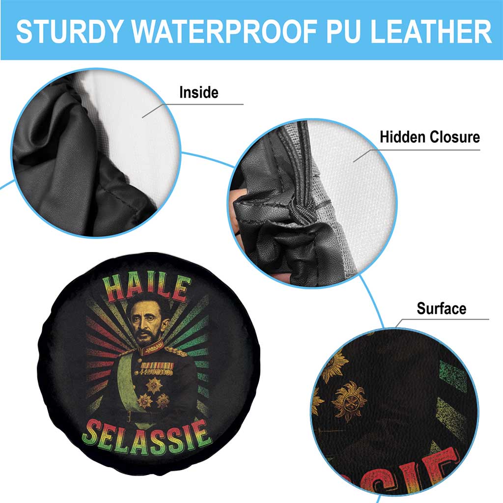 Emperor Haile Selassie Spare Tire Cover Ras Tafari His Imperial Majesty Jamaican - Wonder Print Shop