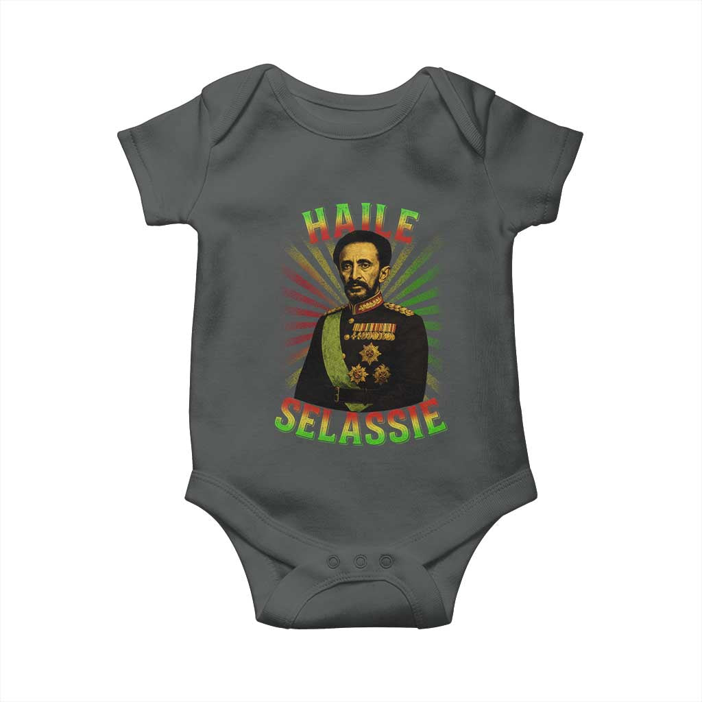 Emperor Haile Selassie Baby Onesie Ras Tafari His Imperial Majesty Jamaican - Wonder Print Shop