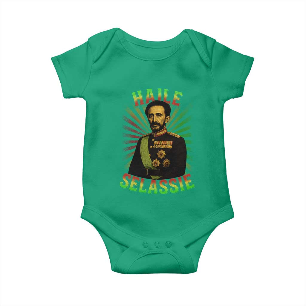 Emperor Haile Selassie Baby Onesie Ras Tafari His Imperial Majesty Jamaican - Wonder Print Shop
