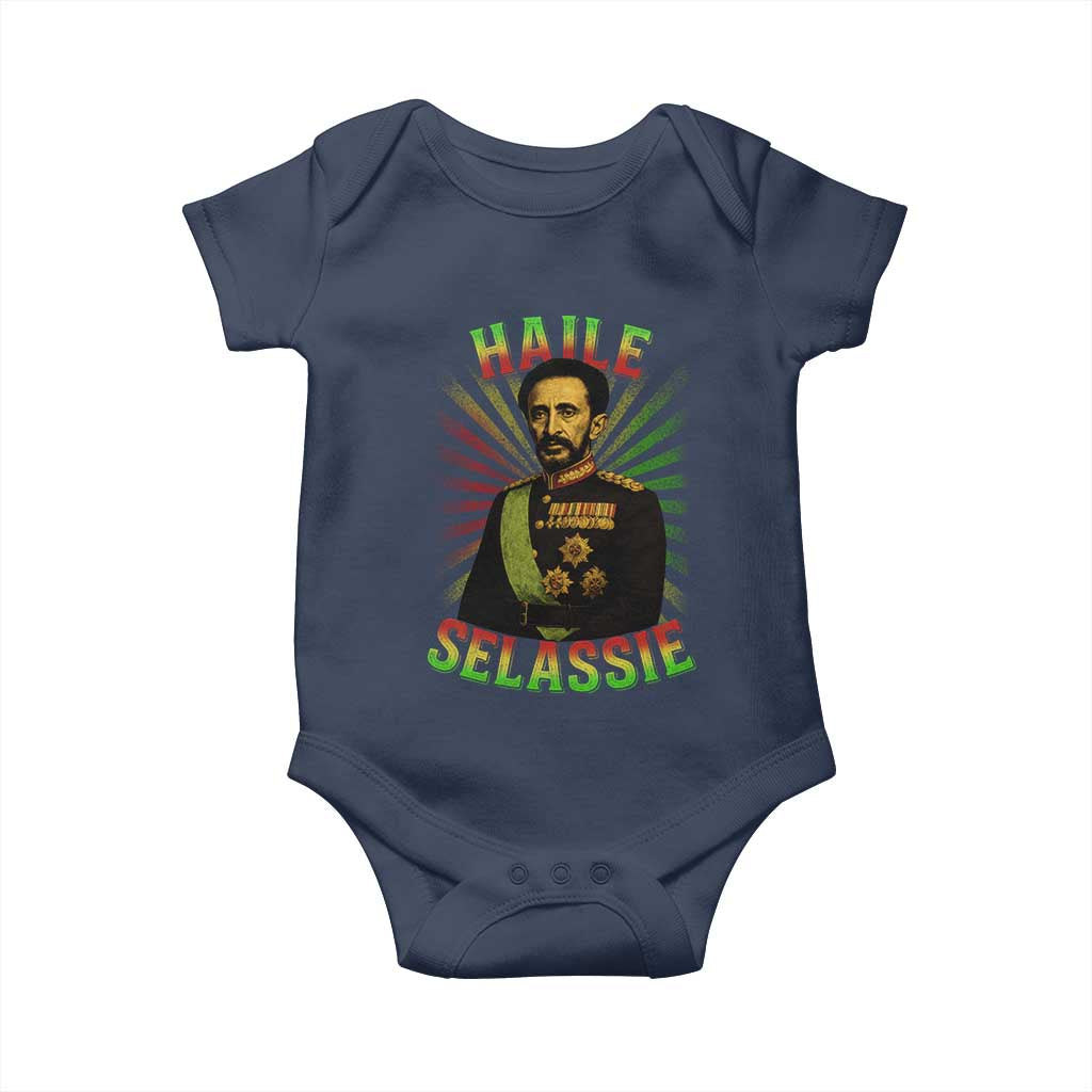 Emperor Haile Selassie Baby Onesie Ras Tafari His Imperial Majesty Jamaican - Wonder Print Shop