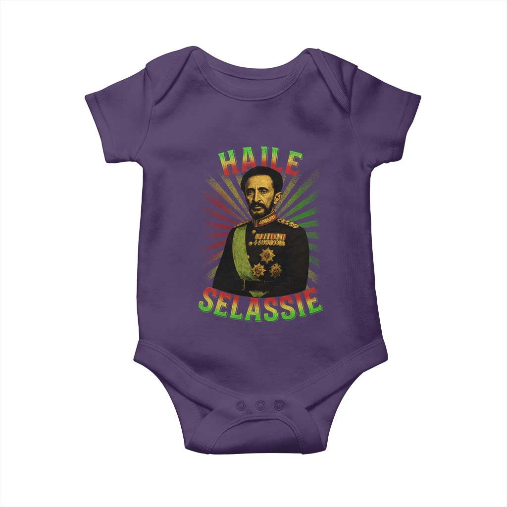 Emperor Haile Selassie Baby Onesie Ras Tafari His Imperial Majesty Jamaican - Wonder Print Shop