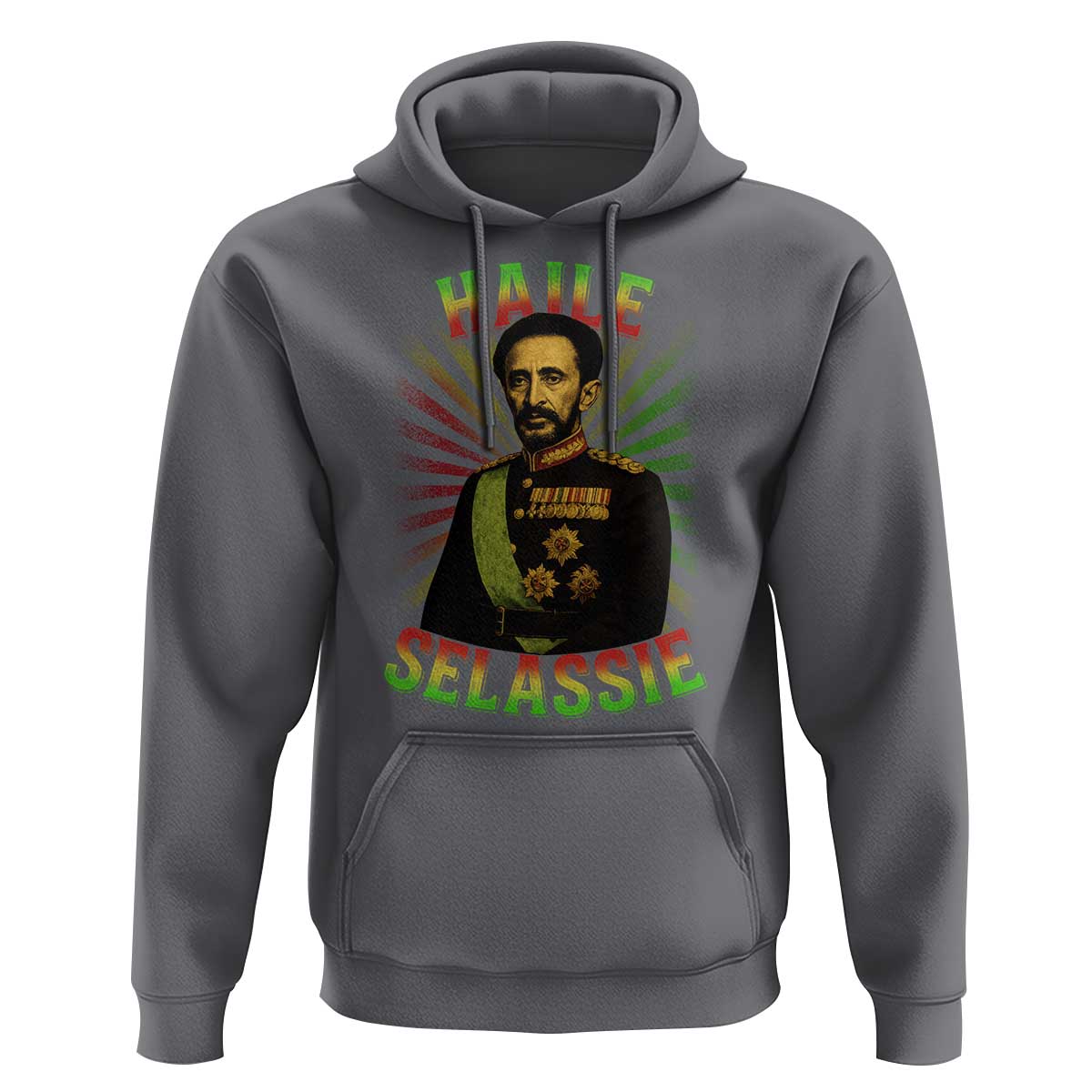 Emperor Haile Selassie Hoodie Ras Tafari His Imperial Majesty Jamaican - Wonder Print Shop