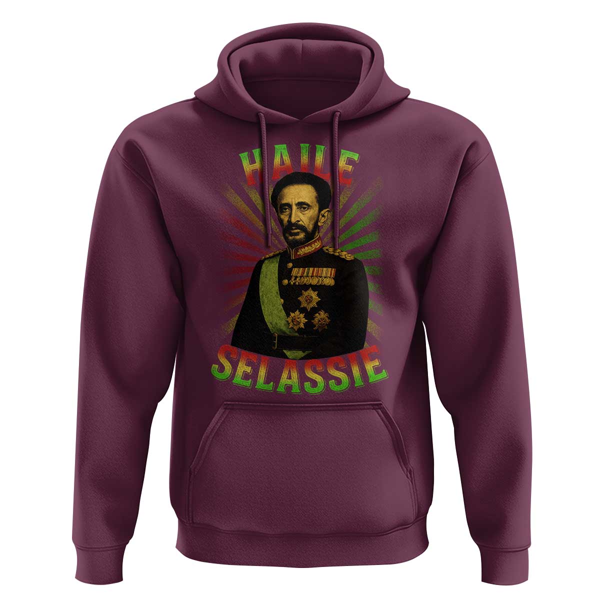 Emperor Haile Selassie Hoodie Ras Tafari His Imperial Majesty Jamaican - Wonder Print Shop