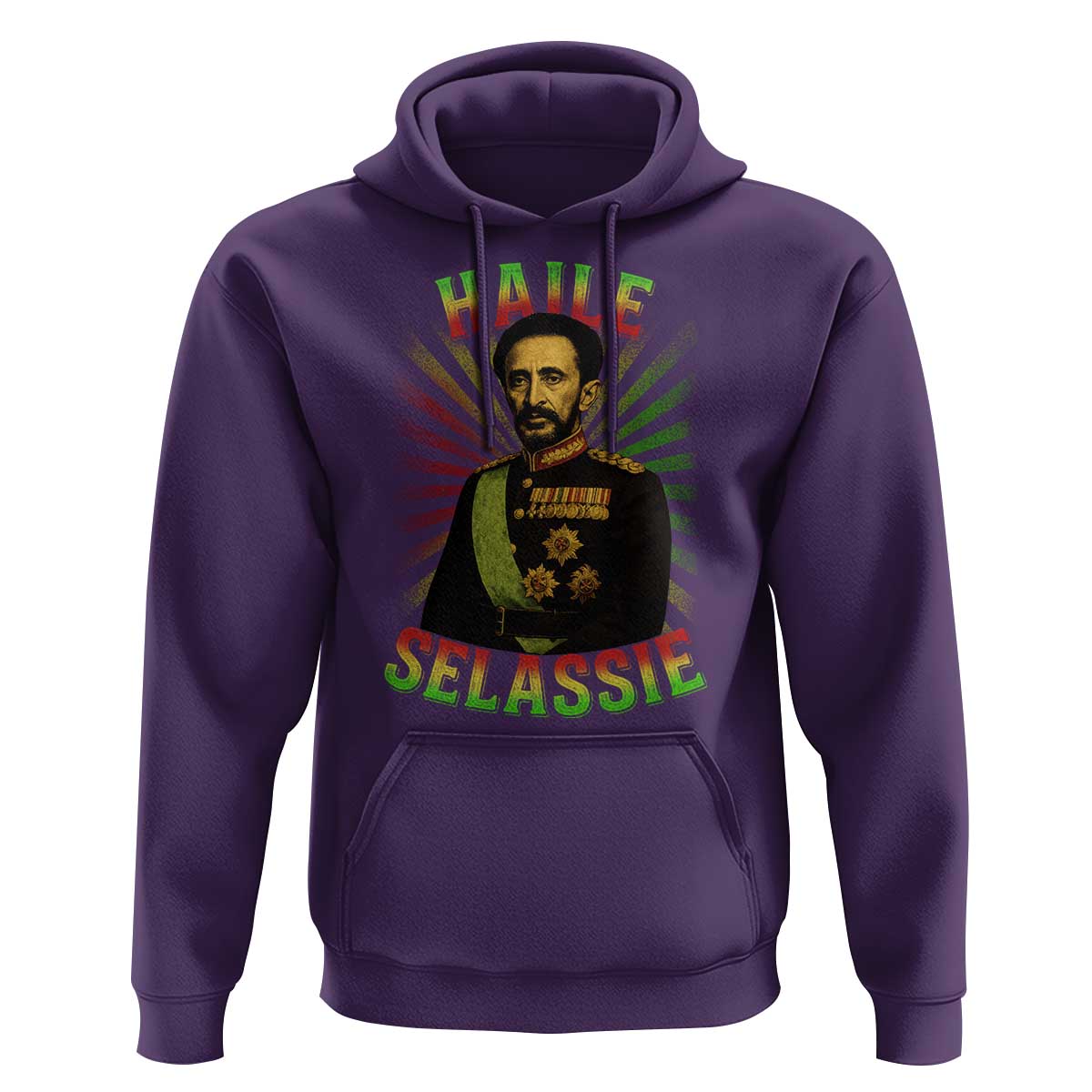 Emperor Haile Selassie Hoodie Ras Tafari His Imperial Majesty Jamaican - Wonder Print Shop