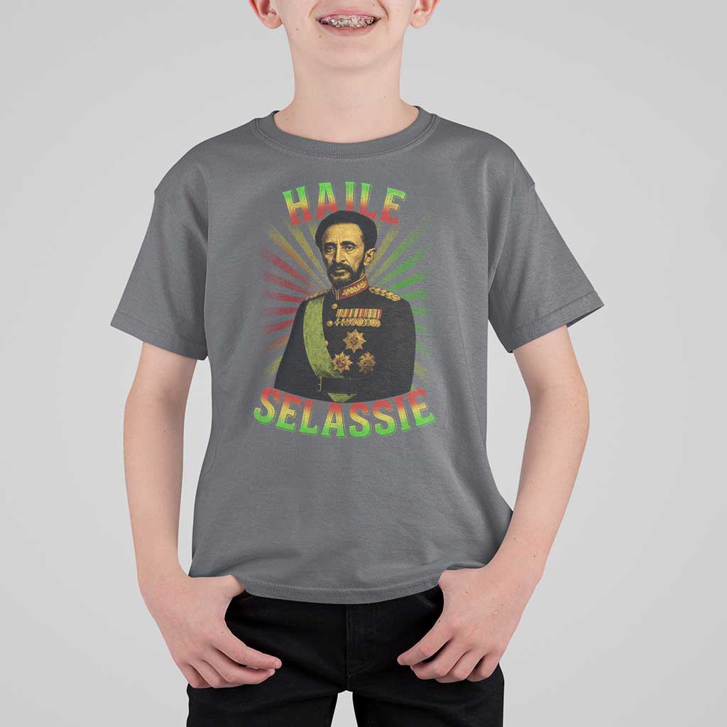 Emperor Haile Selassie T Shirt For Kid Ras Tafari His Imperial Majesty Jamaican - Wonder Print Shop