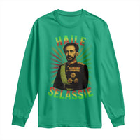 Emperor Haile Selassie Long Sleeve Shirt Ras Tafari His Imperial Majesty Jamaican - Wonder Print Shop